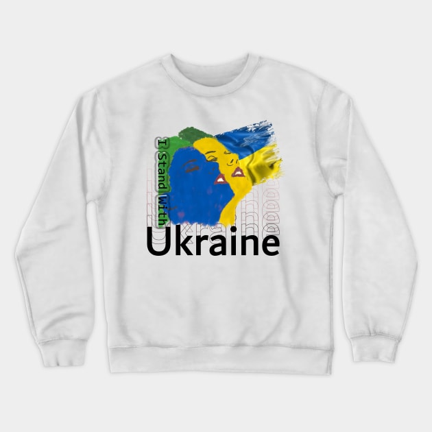 I Stand With Ukraine Crewneck Sweatshirt by djmrice